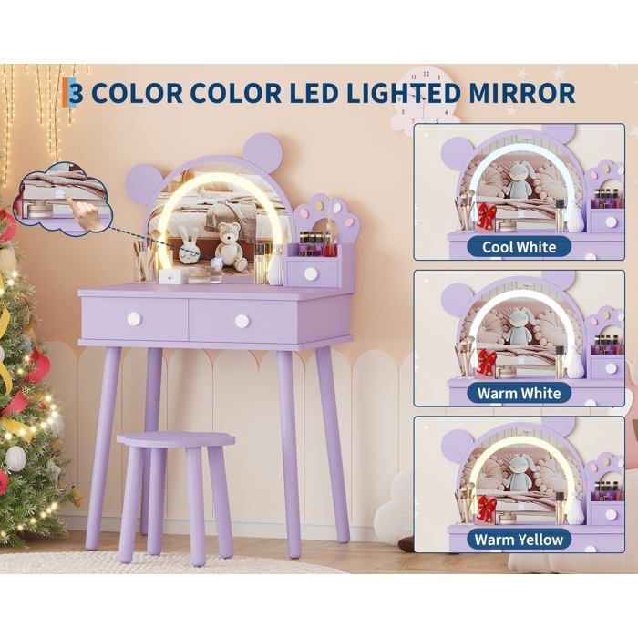 Kit Bricolage Miroir Licorne En Bois – 24 Pièces, 4 Formes, Feutres Et Paillettes Inclus – Activité Créative Fille