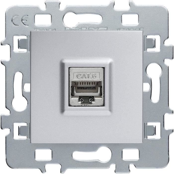 Câbles Ethernet kwmobile Boîtier Prise RJ45 1x Port - Prise Murale RJ45  65x50x25 mm avec 1x Port pour Câble Cat 6A - Ins 281040 - Cdiscount  Informatique