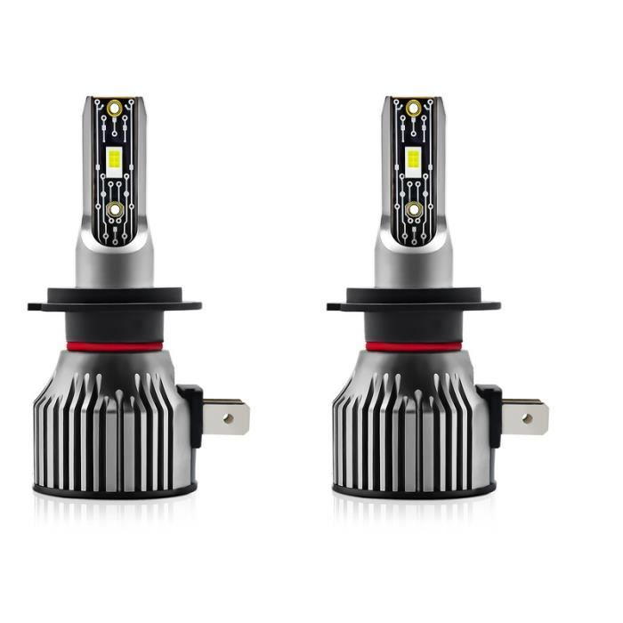 Kit 4 Ampoules H7 100W 6000K - Phares Voiture Blanc Xénon