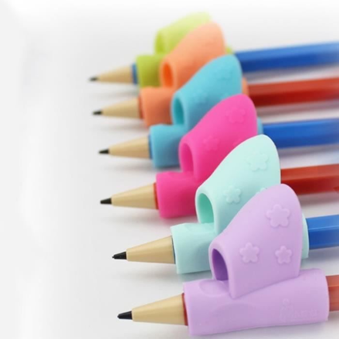 Crayon Grip aide à l'écriture ergonomique pour les droitiers enfants  apprentissage tenir stylo écriture Posture Correct ajustement s - Cdiscount  Beaux-Arts et Loisirs créatifs