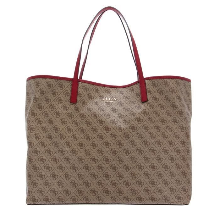 GUESS Vikky Extra Large Tote Brown [209826] - sac shopper sac a main ...