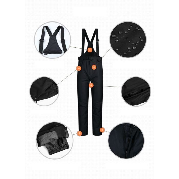 Combinaison Ski Homme Camouflage Imperméable – Ensemble Veste + Pantalon Neige Isolant, Respirant, Coupe-Vent Pour Ski, Snowboard Et Hiver Extrême