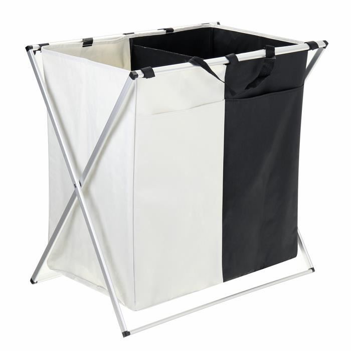 Panier à Linge Mural Petit - Gedotec Fil Blanc Métallique - Corbeille Étroite
