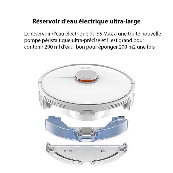 Roborock S5 Max Aspirateur Robot Intelligent Navigation laser de