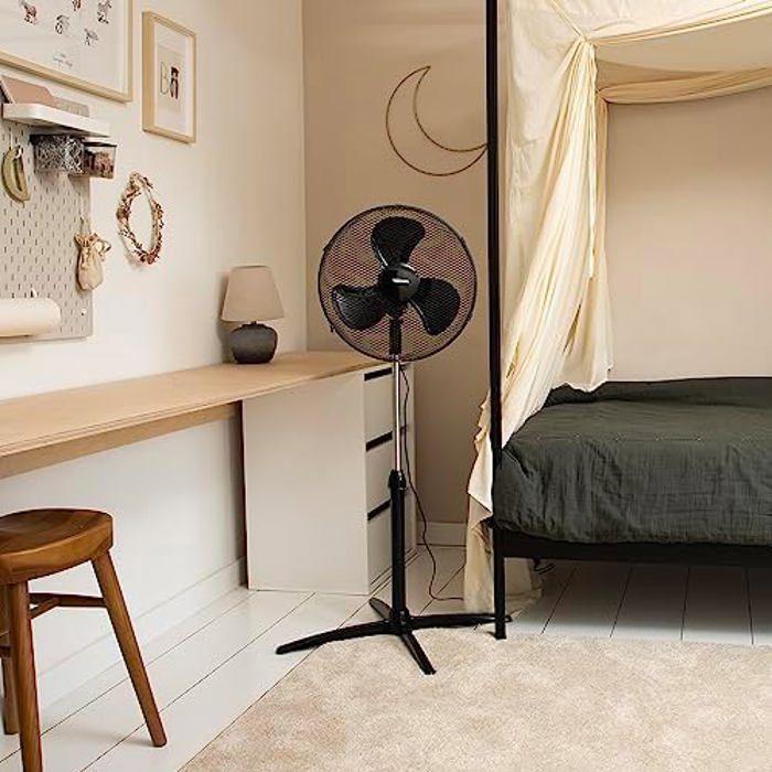 Ventilateur de Sol - Pro Breeze - 50cm - 3 Vitesses - Chrome - Tête Réglable - Bricolage Ventilateur de Sol - Pro Breeze - 50cm - 3 Vitesses - Chrome - Tête Réglable - Bricolage