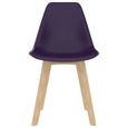 Joli & Mode 7425 - Lot de 2 Chaises de salle à manger Design Moderne Ensemble de chaises Chaise de salon Violet Plastique-2