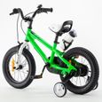 Vélo enfant BMX ROYALBABY Freestyle Vert 18 pouces - Roues d'entraînement et bouteille d'eau offertes-2