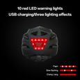  Casque de Vélo Charge USB Lumière Vive LED avec voyant d'avertissement , Casque de Moto / Trottinette / Planches à Roule -Code M-2