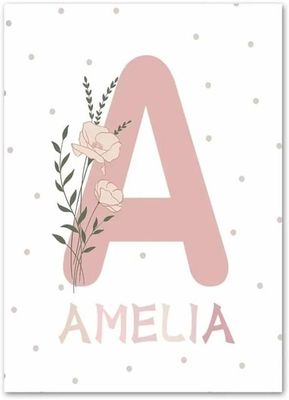 3 Affiches Papillon Personnalisables - Prénom Bébé Fille - Déco Murale Chambre 30x40cm - Sans Cadre