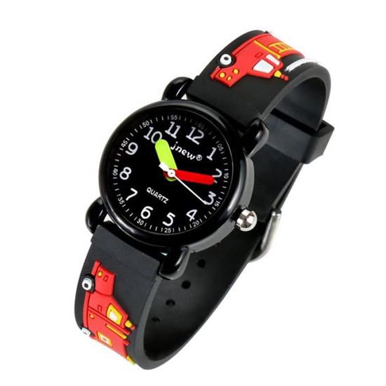 Cadeau éducatif Quartz Montre Enfant Timever - Apprentissage Heure Analogique - Bracelet Silicone Doux - Cadran Lumineux - Garçon Fille Apprentissage Heure Enfant