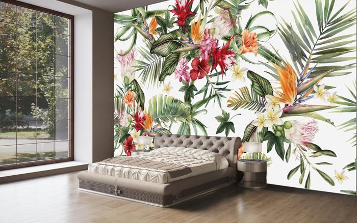 Papier Peint Panoramique Jungle Tropical, 400x280 cm, Taille ...
