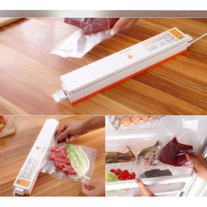 Machine d'emballage Film plastique alimentaire sous vide pour aspirateur  Packer pour fruits viande +15 Vacuum Bags - Cdiscount Maison