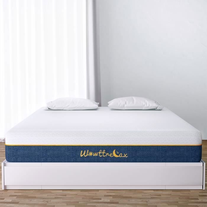 Matelas 140x200cm Mousse Mémoire Forme 20cm H3 - 9 Zones De Confort Certifié Oeko-Tex