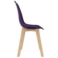 Joli & Mode 7425 - Lot de 2 Chaises de salle à manger Design Moderne Ensemble de chaises Chaise de salon Violet Plastique-3