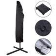 Housse de protection pour parasol FUIENKO - Tissu Oxford 210D - Noir - Rectangulaire - Protection étanche et UV-3