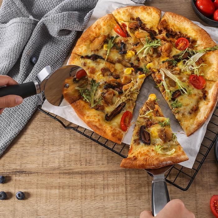 Ciseau à Pizza,Acier Inoxydable Anti-Adhésif, Avec Pelle de Service Coupe  Pizza pour Cuisine - Cdiscount Maison
