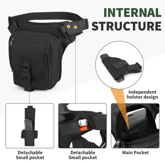 Flintronic Sacoche De Jambe Moto, Sac Tactique De Jambes Étanche