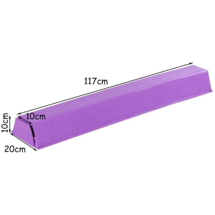 FBSPORT Poutre De Gymnastique 300cm En Cuir Synthétique - Pliable Avec Base Antidérapante