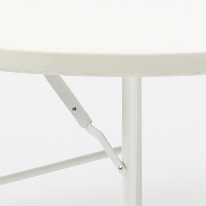Table ronde pliante en résine - Ø 122 cm - Maison Futée