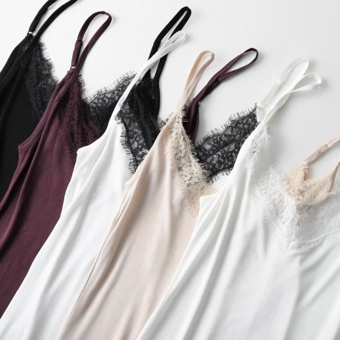 Robe,Suyarepll-Robe de nuit en soie v?�ritable pour femme,coordonnante en dentelle,?�paule 