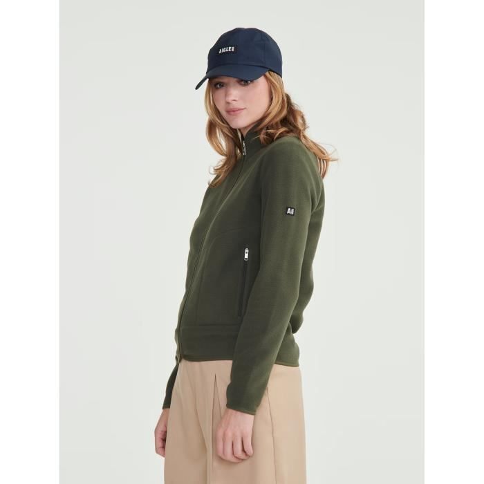 Polaire sherpa zippee Aigle Femme Sports d hiver Vert Avocat vert Avocat vert Cdiscount Sport