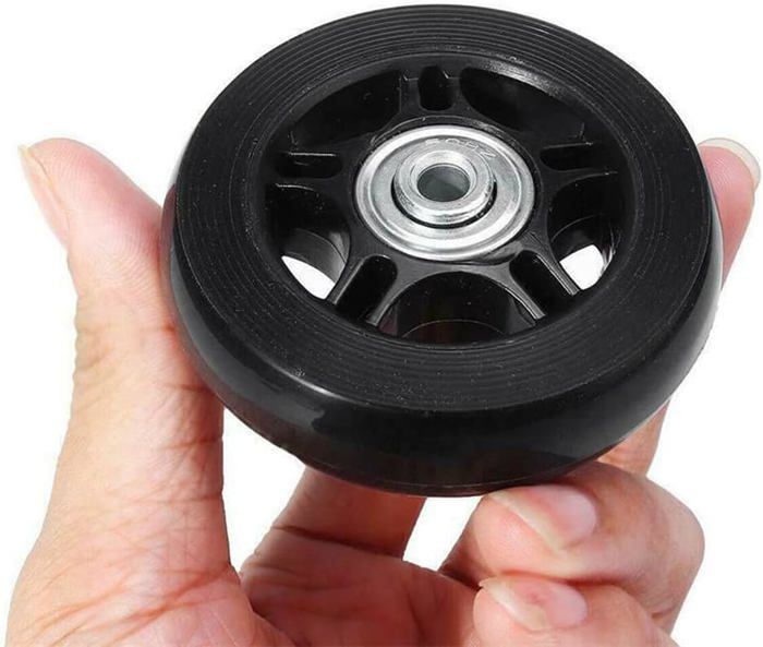 1 Paire Roulettes De Rechange YF-05# Pour Valise - Diamètre 40mm, Noir