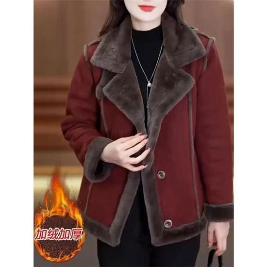 Veste Femme LL Bean Faux Daim Doublure Polaire Fleurie - Taille Petite M, Occasion Très Bon état