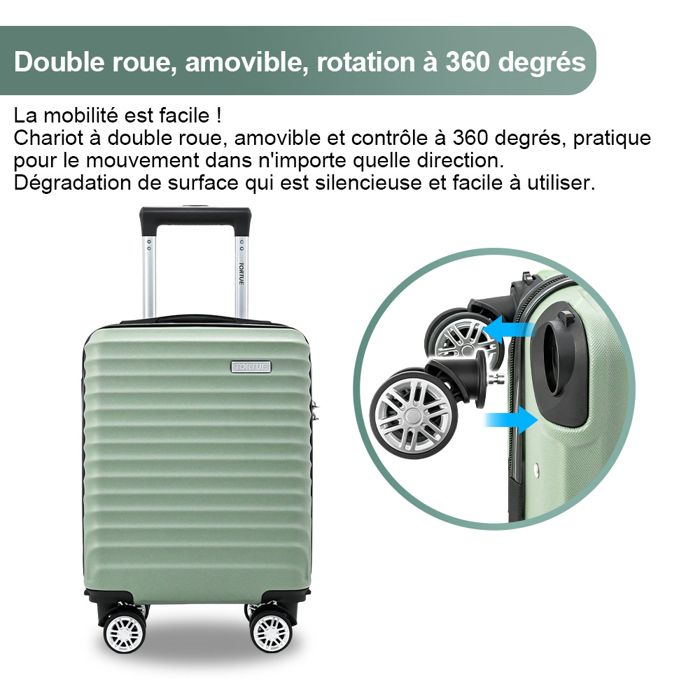 Valise Rigide Cabine 4 Roues - Design Original Plage Et Fauteuil - Occasion
