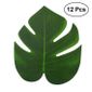 12pcs 20x18cm Artificielle Tropical Feuilles De Palmier Simulation Feuille Party Hawaïenne Jungle Beach Party Thème Décorations