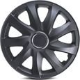 Enjoliveurs de roues Drift mat noir 16 " lot de 4 pièces-0