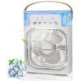 Climatiseur Portable,Mini Refroidisseur D'air Ventilateur de Climatisation Personnel Portable Refroidisseur Mobile Air Humidificateu