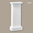Piédestal de demi-colonne Profhome 118003 Colonne Élement décorative style dorique blanc.-0