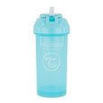 Twistshake Tasse à bec avec paille - Bébé - 360 ml - Biberon étanche - Tasse à bec sans BPA - Entraînement - Enfants -6m+ - Bleu-0