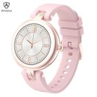 Montre Connectée Sport AMORUS Montre Connectée Femme Bluetooth Appel étanche Montre Fréquence Cardiaque Multifonction Bracelet Rose