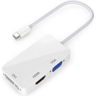 INECK® Adaptateur Thunderbolt Mini DisplayPort vers HDMI-DVI-VGA, Câble Convertisseur Hub multiport pour Apple MacBook Pro Air Mac