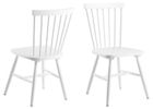 EBUY24 Chaises bois hévéa TOLEDO - Lot de 2 - Style Scandinave-Nature - Blanc