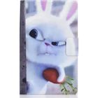 NOBRAND Coque Samsung Galaxy Tab A7 Lite 8.7" SM-T220 SM-T225 , avec Support Antichocs Protection Etui Housse Tablette - Lapin blanc