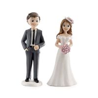 Figurine Couple Mariés Assortis Homme et Femme / Matière : Résine