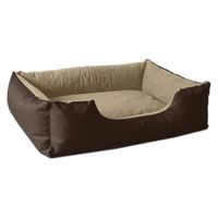 BedDog® LUPI lit pour chien, Panier corbeille, coussin de chien [M env. 70x55cm, MELANGE (brun/beige)]