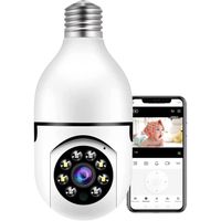 Caméra de sécurité à Ampoule E22 Caméra IP WiFi sans Fil à 360 degrés, caméra IP 5 GHz 1080p Smart Home Surveillance Kids Cam [406]