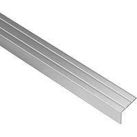 Gedotec Profilé de nez de marche autocollant | Profil de marche aluminium argent | 2000 mm