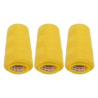 HURRISE fil pour la couture 3 pièces surjeteuse couleur jaune robuste Durable haute résistance texture confortable couleur
