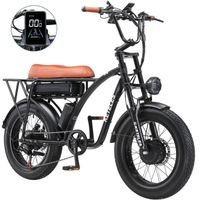 KETELES KF8 vélo électrique à double moteur , batterie au lithium 23AH, moteur 2000W, frein hydraulique, écran couleur, noir