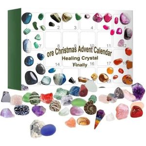 Calendrier De L'Avent 2025 Pierres Précieuses Naturelles – 21 Pierres Des 7 Chakras Pour Méditation Et Spiritualité