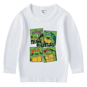 ROBOT - ANIMAL ANIMÉ TMNT-1 - 90CM - TMNT-T-Shirt à Manches sulfet Col Rond pour Adolescent, Vêtement en Coton, Dessin Animé, Tort