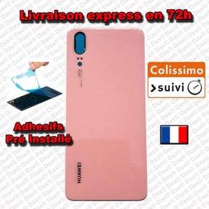 Vitre Arrière (cache Batterie) Pour Huawei P20 Pro - Rose Avec Logo, Adhésif Inclus, Neuf