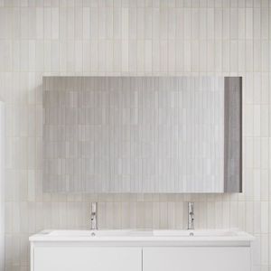ARMOIRE DE TOILETTE Armoire de toilette bloc-miroir FORTINA largeur 120 cm blanc  Blanc