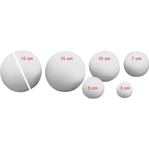 Boule polystyrène Ø 12 cm ( l'unité )