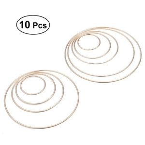 HEALLILY Attrape-r/êves Anneaux M/étal Macram/é Cercles de Fer Ronds pour Projets de Bricolage D/écorations de Mariage de No/ël Accessoires de Photos D/écoration Murale 35mm
