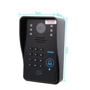 INTERPHONE - VISIOPHONE Système d'interphone de sonnette ZJCHAO - 7 pouces - Sans fil - Vision nocturne - Contrôle d'accès de porte